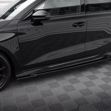 COPPIA SOTTOMINIGONNE MAXTON DESIGN NERE LUCIDE PER AUDI RS3 8Y SPORTBACK PRE-RESTYLING