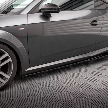 COPPIA SOTTOMINIGONNE MAXTON DESIGN NERE LUCIDE PER AUDI TT 8S CON S-LINE PRE-RESTYLING