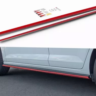 COPPIA SOTTOMINIGONNE MAXTON DESIGN ROSSE PER VW POLO AW GTI PRE-RESTYLING
