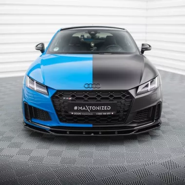 LAMA SOTTOPARAURTI ANTERIORE V.2 MAXTON DESIGN PER AUDI TTS 8S RESTYLING NERO LUCIDO