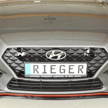 LAMA SOTTOPARAURTI ANTERIORE RIEGER TUNING NERA LUCIDA PER HYUNDAI I30N MK3 HATCHBACK/FASTBACK PRE-RESTYLING