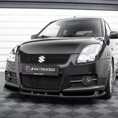 LAMA SOTTOPARAURTI ANTERIORE MAXTON DESIGN PER SUZUKI SWIFT SPORT MK4 NERO LUCIDO
