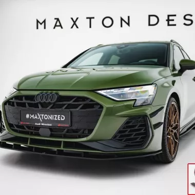 LAMA SOTTOPARAURTI ANTERIORE STREET PRO MAXTON DESIGN PER AUDI S3 8Y FACELIFT SPORTBACK (BORDO ROSSO)