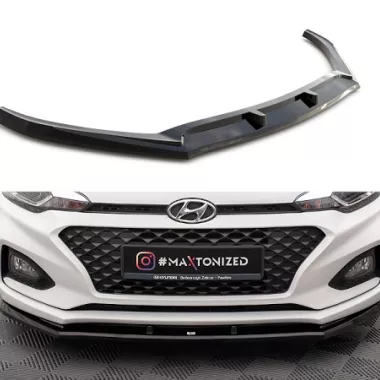 LAMA SOTTOPARAURTI ANTERIORE V.1 MAXTON DESIGN PER HYUNDAI I20 MK2 FACELIFT NERO LUCIDO