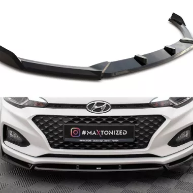 LAMA SOTTOPARAURTI ANTERIORE V.2 MAXTON DESIGN PER HYUNDAI I20 MK2 FACELIFT NERO LUCIDO