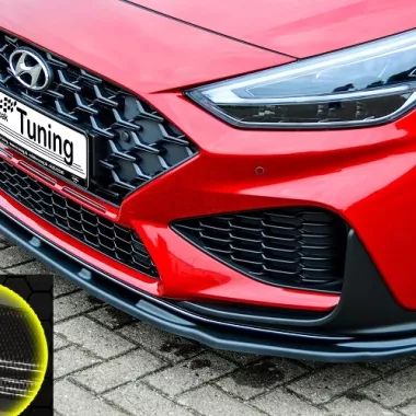 LAMA SOTTOPARAURTI ANTERIORE PER HYUNDAI I30N / N-LINE MK3 HATCHBACK / FASTBACK FACELIFT CARBON LOOK INGO NOAK TUNING