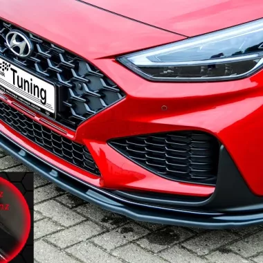 LAMA SOTTOPARAURTI ANTERIORE PER HYUNDAI I30N / N-LINE MK3 HATCHBACK / FASTBACK FACELIFT NERO LUCIDO INGO NOAK TUNING