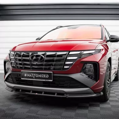 LAMA SOTTOPARAURTI ANTERIORE V.2 MAXTON DESIGN PER HYUNDAI TUCSON MK4 N-LINE NERA LUCIDA