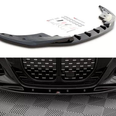 LAMA SOTTOPARAURTI ANTERIORE V.1 MAXTON DESIGN PER BMW SERIE 4 G22 M-PACK NERO LUCIDO