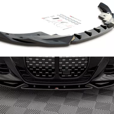 LAMA SOTTOPARAURTI ANTERIORE V.2 MAXTON DESIGN PER BMW SERIE 4 G22 M-PACK NERO LUCIDO