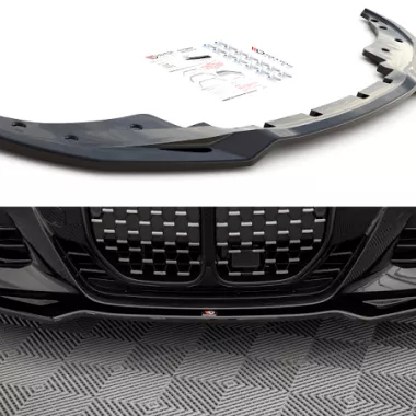 LAMA SOTTOPARAURTI ANTERIORE V.3 MAXTON DESIGN PER BMW SERIE 4 G22 M-PACK NERO LUCIDO