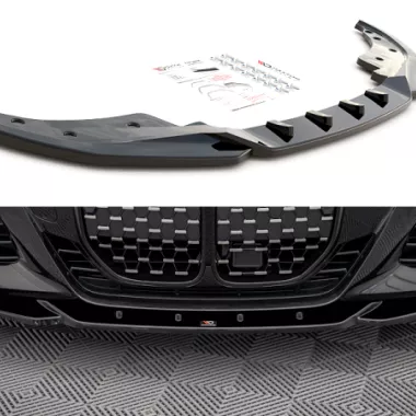 LAMA SOTTOPARAURTI ANTERIORE V.4 MAXTON DESIGN PER BMW SERIE 4 G22 M-PACK NERO LUCIDO