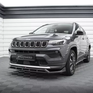 LAMA SOTTOPARAURTI ANTERIORE MAXTON DESIGN PER JEEP COMPASS LIMITED MK2 FACELIFT NERA LUCIDA