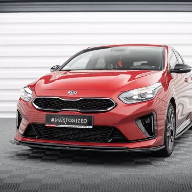 LAMA SOTTOPARAURTI ANTERIORE V.1 MAXTON DESIGN PER KIA PROCEED GT MK1 NERO LUCIDO