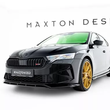 LAMA SOTTOPARAURTI ANTERIORE V.1 MAXTON DESIGN PER SKODA OCTAVIA RS MK4 COMBI/LIFTBACK RESTYLING NERA LUCIDA