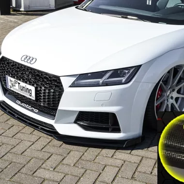 LAMA SOTTOPARAURTI ANTERIORE V2 CON ALLETTE PER AUDI TT 8S CON S-LINE / TTS PRE-FACELIFT CARBON LOOK INGO NOAK TUNING