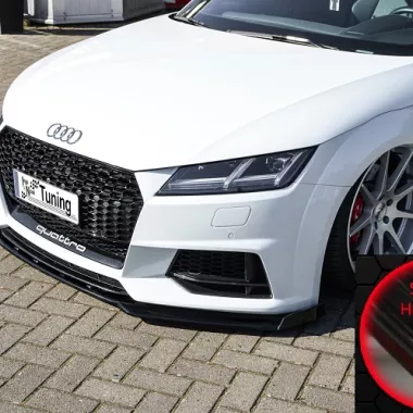 LAMA SOTTOPARAURTI ANTERIORE V2 CON ALLETTE PER AUDI TT 8S CON S-LINE / TTS PRE-FACELIFT NERO LUCIDO INGO NOAK TUNING