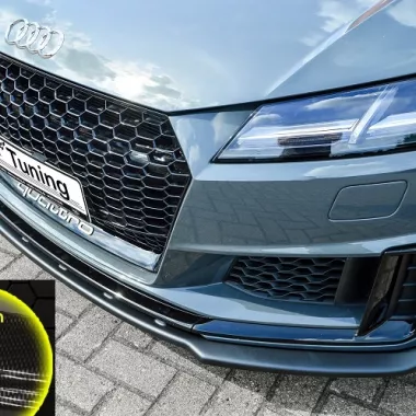 LAMA SOTTOPARAURTI ANTERIORE PER AUDI TT 8S CON S-LINE / TTS FACELIFT CARBON LOOK INGO NOAK TUNING