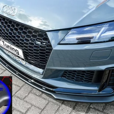 LAMA SOTTOPARAURTI ANTERIORE PER AUDI TT 8S CON S-LINE / TTS FACELIFT NERO OPACO INGO NOAK TUNING