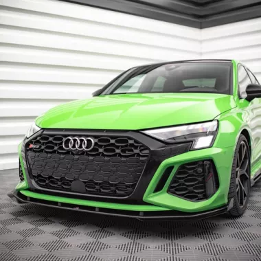 LAMA SOTTOPARAURTI ANTERIORE V.1 + FLAPS STREET PRO MAXTON DESIGN PER AUDI RS3 8Y SPORTBACK PRE-RESTYLING