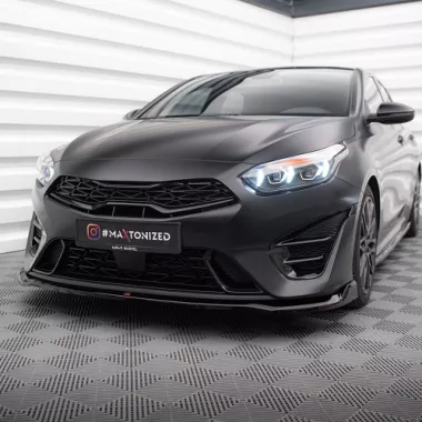 LAMA SOTTOPARAURTI ANTERIORE V.1 MAXTON DESIGN PER KIA PROCEED MK3 GT/GT LINE FACELIFT NERO LUCIDO