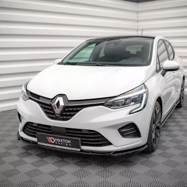 LAMA SOTTOPARAURTI ANTERIORE V.1 MAXTON DESIGN PER RENAULT CLIO MK5 PRE-RESTYLING STANDARD NERO LUCIDO