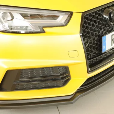 LAMA SOTTOPARAURTI ANTERIORE PER AUDI A4 B9 S-LINE / S4 PRE RESTYLING NERO OPACO RIEGER TUNING