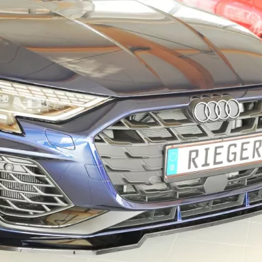 LAMA SOTTOPARAURTI ANTERIORE RIEGER TUNING NERA LUCIDA PER AUDI S3 8Y SPORTBACK E SEDAN RESTYLING