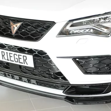 LAMA SPLITTER SOTTOPARAURTI ANTERIORE PER CUPRA ATECA PRE RESTYLING NERO LUCIDO RIEGER TUNING