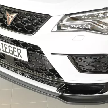 LAMA SPLITTER SOTTOPARAURTI ANTERIORE PER CUPRA ATECA PRE RESTYLING NERO OPACO RIEGER TUNING