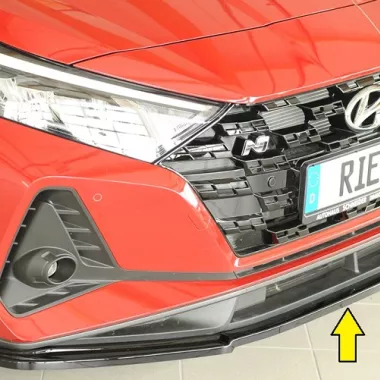 LAMA SOTTOPARAURTI ANTERIORE RIEGER TUNING NERA LUCIDA PER HYUNDAI I20N MK3