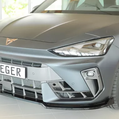 LAMA SOTTOPARAURTI ANTERIORE PER CUPRA LEON KL MK4 FACELIFT NERO LUCIDO RIEGER TUNING