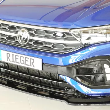 LAMA SOTTOPARAURTI ANTERIORE PER VW T-ROC A11 R/R-LINE FACELIFT NERO LUCIDO RIEGER TUNING