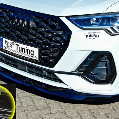 LAMA SOTTOPARAURTI ANTERIORE PER AUDI Q3 F3 SPORTBACK CON S-LINE CARBON LOOK INGO NOAK TUNING