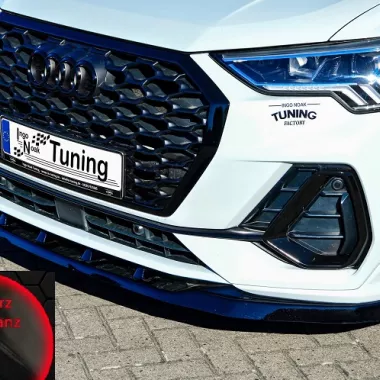 LAMA SOTTOPARAURTI ANTERIORE PER AUDI Q3 F3 SPORTBACK CON S-LINE NERO LUCIDO INGO NOAK TUNING