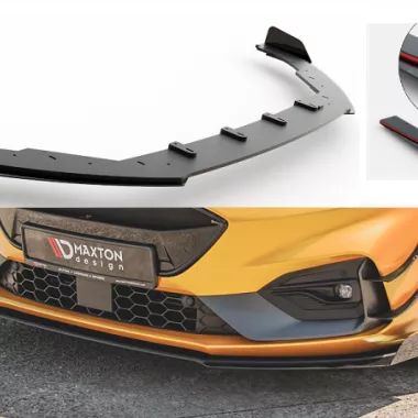 LAMA SOTTOPARAURTI ANTERIORE RACING DURABILITY + FLAPS MAXTON DESIGN PER FORD FOCUS ST / ST-LINE MK4 (CON BORDO ROSSO)