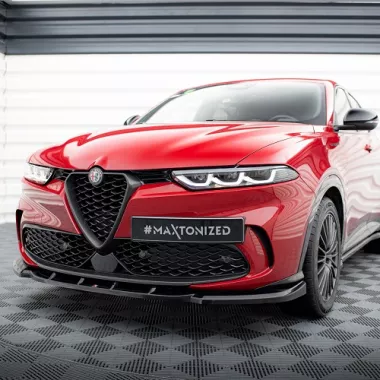 LAMA SOTTOPARAURTI ANTERIORE V.2 MAXTON DESIGN PER ALFA ROMEO TONALE MK1 NERA LUCIDA