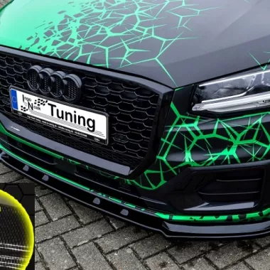 LAMA SOTTOPARAURTI ANTERIORE PER AUDI Q2 (GA) CARBON LOOK INGO NOAK TUNING