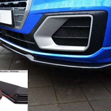 LAMA SOTTOPARAURTI ANTERIORE MAXTON DESIGN PER AUDI Q2 (GA) NERO OPACO