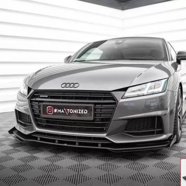 LAMA SOTTOPARAURTI ANTERIORE + FLAPS STREET PRO MAXTON DESIGN PER AUDI TT 8S CON S-LINE PRE-RESTYLING