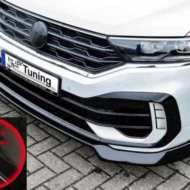 LAMA SOTTOPARAURTI ANTERIORE PER VW T-ROC R PRE-RESTYLING NERO LUCIDO INGO NOAK TUNING