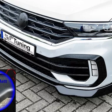 LAMA SOTTOPARAURTI ANTERIORE PER VW T-ROC R PRE-RESTYLING NERO OPACO INGO NOAK TUNING
