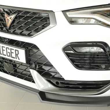 LAMA SPLITTER SOTTOPARAURTI ANTERIORE PER CUPRA ATECA RESTYLING NERO OPACO RIEGER TUNING