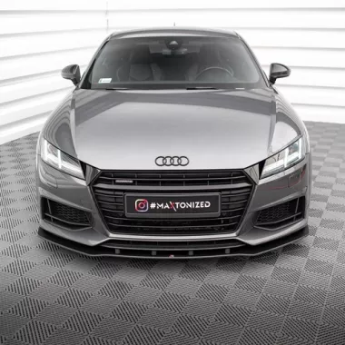 LAMA SOTTOPARAURTI ANTERIORE STREET PRO MAXTON DESIGN PER AUDI TTS 8S PRE-RESTYLING (BORDO ROSSO)