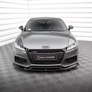 LAMA SOTTOPARAURTI ANTERIORE V.1 MAXTON DESIGN PER AUDI TTS 8S PRE-RESTYLING NERO LUCIDO