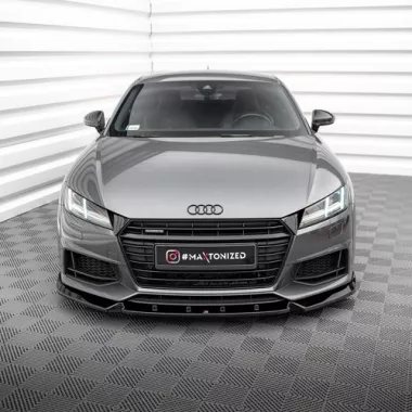 LAMA SOTTOPARAURTI ANTERIORE V.2 MAXTON DESIGN PER AUDI TTS 8S PRE-RESTYLING NERO LUCIDO