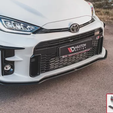 LAMA SOTTOPARAURTI ANTERIORE STREET PRO MAXTON DESIGN PER TOYOTA YARIS GR MK4 PRE-RESTYLING (BORDO ROSSO)