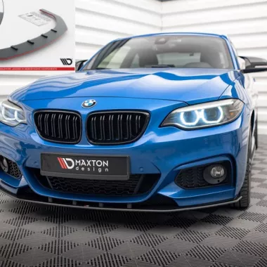LAMA SOTTOPARAURTI ANTERIORE STREET PRO MAXTON DESIGN PER BMW SERIE 2 F22 M-PACK (BORDO ROSSO)