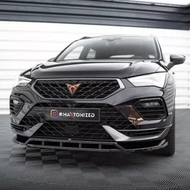 LAMA SOTTOPARAURTI ANTERIORE MAXTON DESIGN PER CUPRA ATECA MK1 RESTYLING NERA LUCIDA