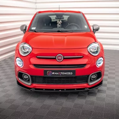 LAMA SOTTOPARAURTI ANTERIORE MAXTON DESIGN PER FIAT 500X SPORT RESTYLING NERA LUCIDA